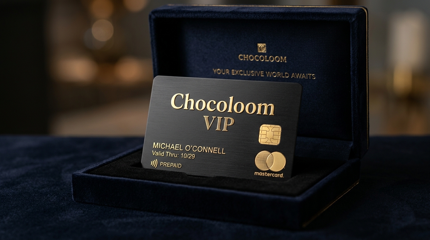 Chocowallet Physical VIP Card in Velvet Presentation Box